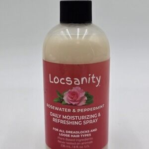 LOCSANITY Rosewater‎ & Peppermint Daily Moisturizing Spray For Dreadlocks, 8 oz